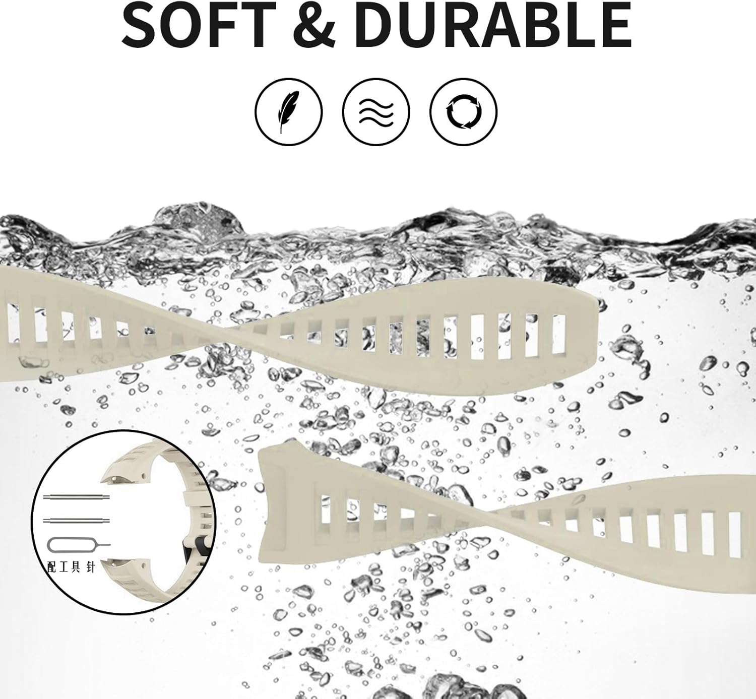 for Garmin Instinct Watch Bands Replacement, Soft Silicone Strap Compatible with Garmin Instinct 2/ Solar/Tactical