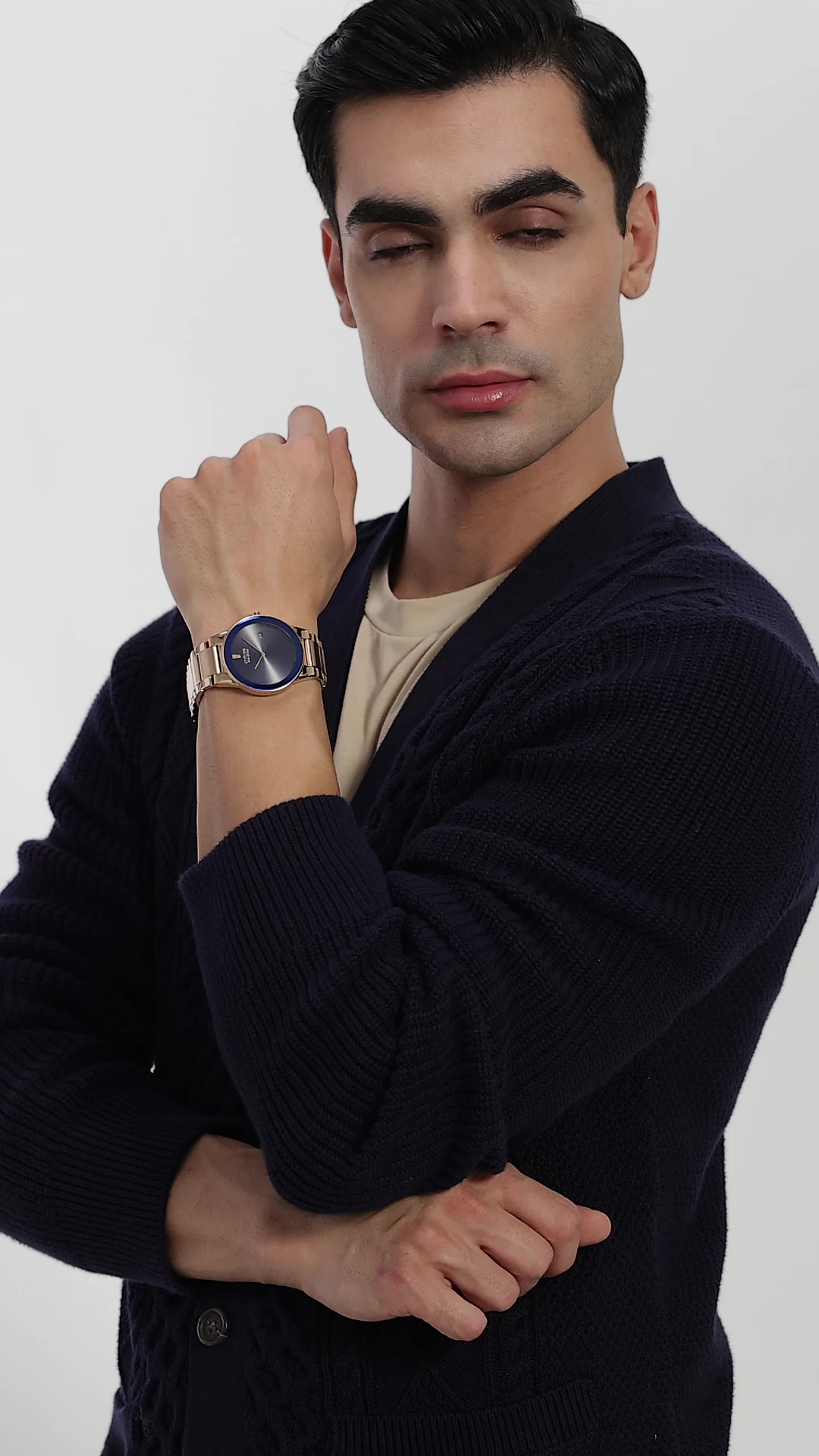 Citizen Stainless Steel Eco-Drive Axiom Analog Blue Dial Men Watch