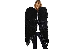Large Black Feather Angel Wings