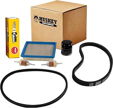 Huskey Golf Cart Tune Up Kit for Club Car DS 1993-2004 Gas W/ FE290 Kawasaki Motor, Air Filter Flat, Oil Filter, NGK Spark Plug, 2X Fuel Filters, Clutch Drive & Starter Generator Belt Selective