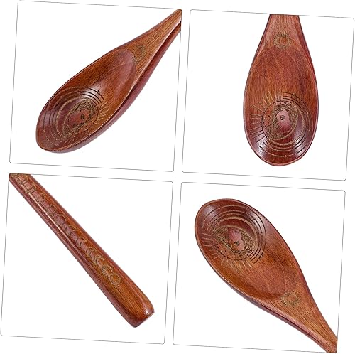 Miniatura 9 de NOLITOY Cuchara ritual de ramen cucharas cucharas mini cucharas para comer servir ensalada de madera tallada cucharas de sopa cucharas de madera