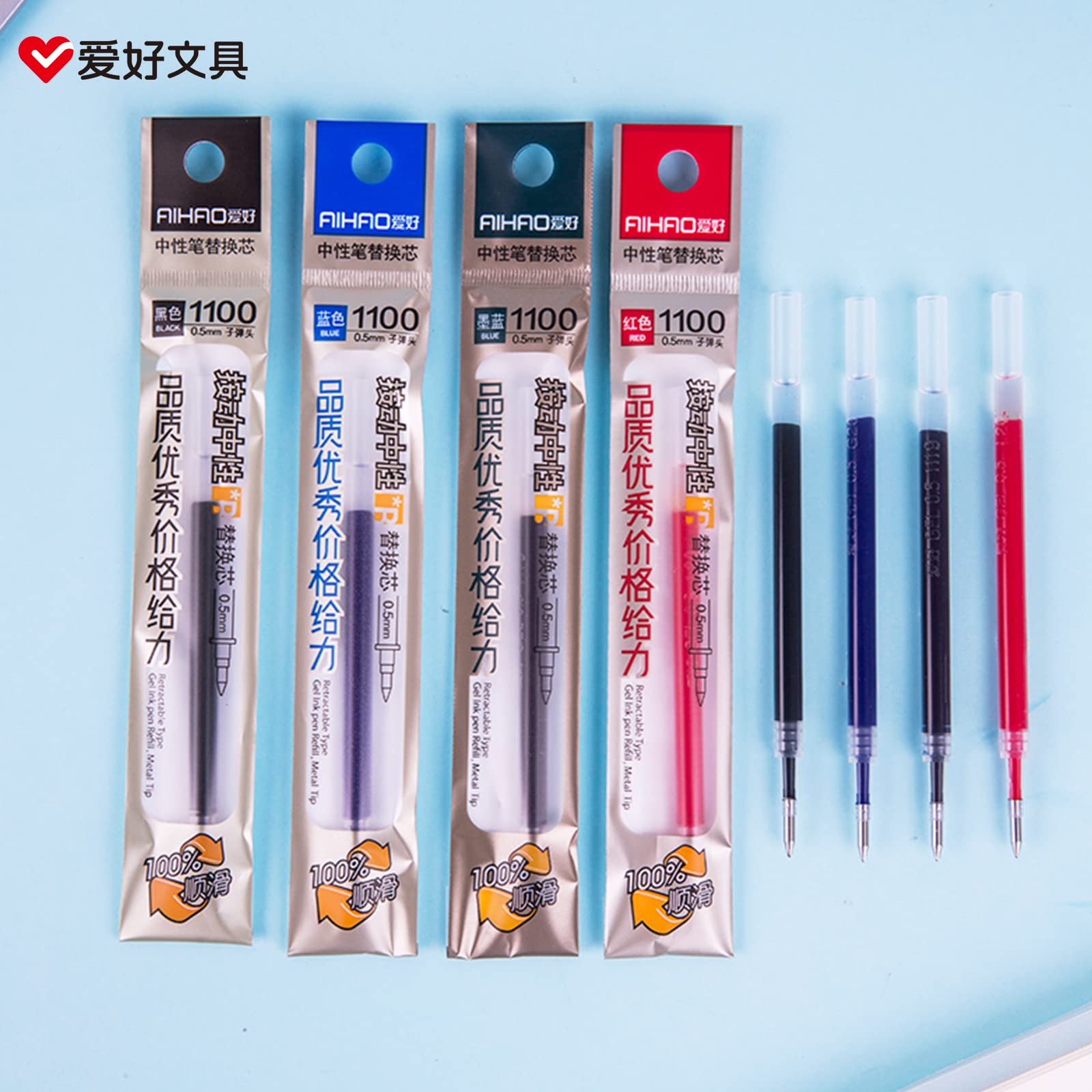 0 5mm Gel Inks Pens Rollerball Inks Straight Liquid Gels Pen Roller Pen Refill Writing Liquid Inks Quick-Dry — view 8