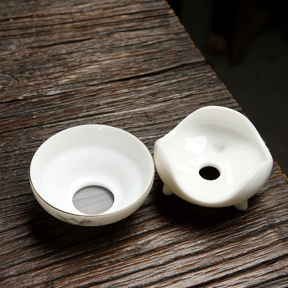 XIALON 3inch Ceramic Tea Filter Tea Set Kung Fu Tea Ceremony Accessories Household Tea Strainer