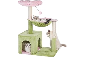 Flower Cat Tree/Condo with Hammock for Large Cats