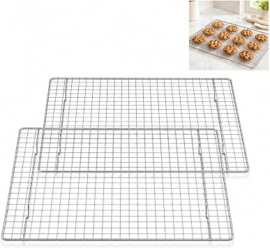 Mrs. Andersons Baking Professional Half Sheet Baking and Cooling Rack, 16.5 x 11.75-Inches, Set of 2