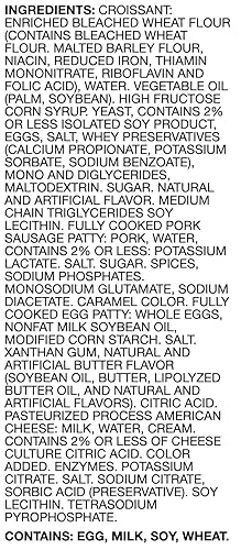 Miniatura 6 de Salutem Vita - Sándwich de croissant de huevo y queso de salchicha Jimmy Dean, 3.375 libras, (12 piezas cada caja) - Paquete de 2