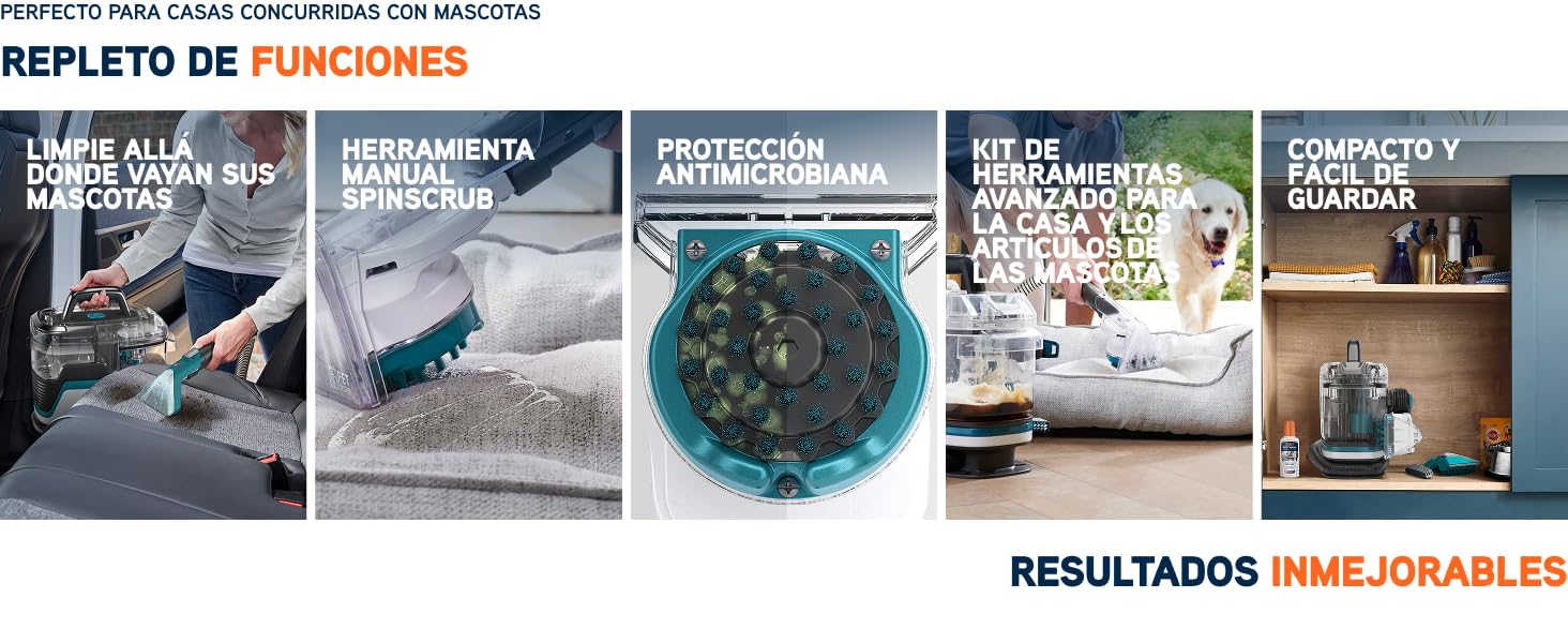 Vax SpotWash Home Duo Diseño para Mascotas Quitamanchas, para Alfombras, Tapicerías, Sofás, Coches, Limpieza de Mascotas de Alto Rendimiento, Secado Rápido, Tanque Mediano