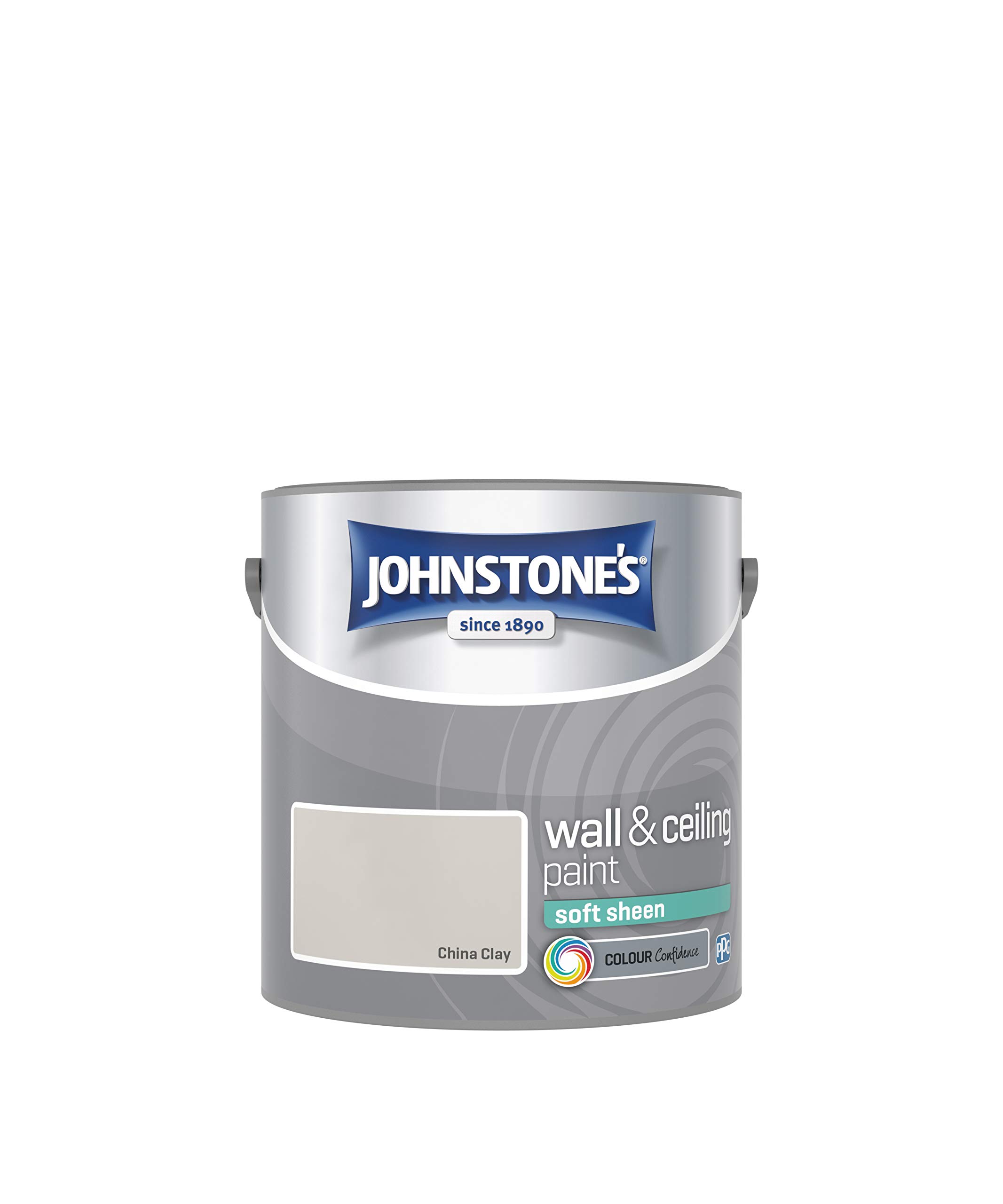 Johnstone's Walls & Ceilings China Clay Soft Sheen Paint - Cream - 2.5L