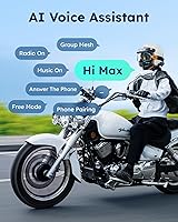 Vista 4 de Auriculares Bluetooth S1 para motocicleta con control de voz inteligente, sistemas de comunicación de casco de malla, cancelación de ruido