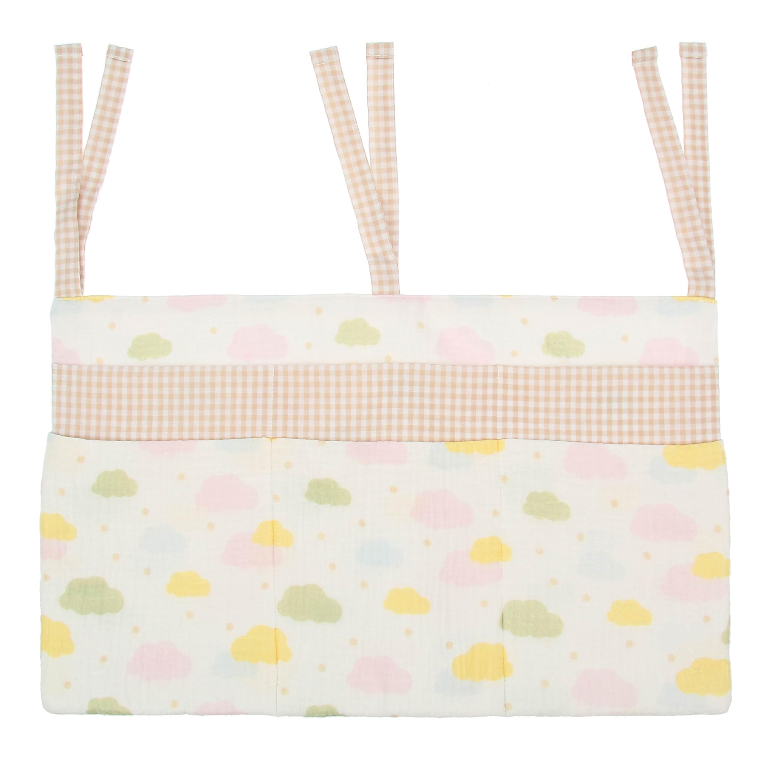 THUN - Storage Pocket for Crib - Exterior: 82% Polyester, 10% Cotton, Filling: 100% Polyester - Baby Dolce Farm Collection - 30 x 50 cm