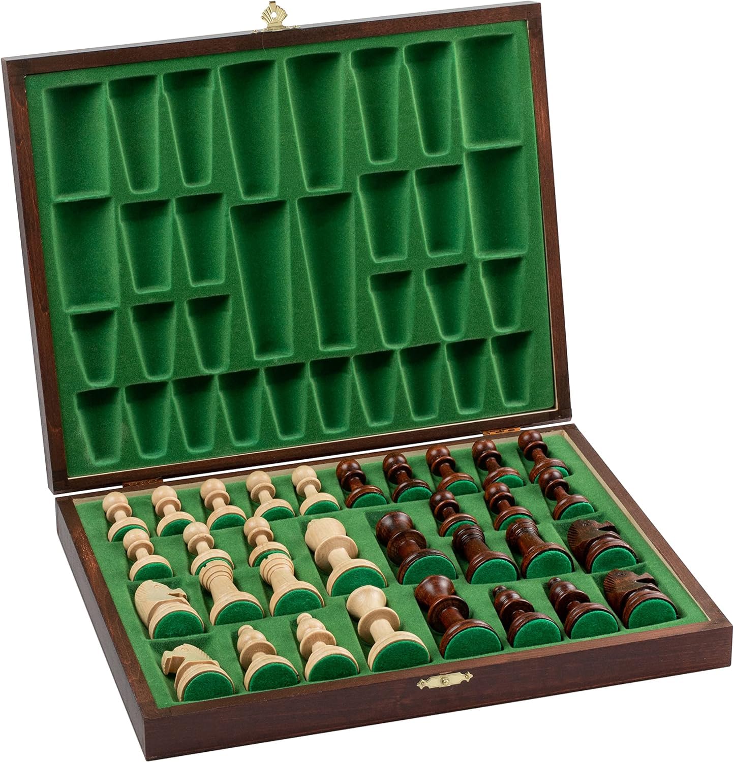 Staunton Classic - Piezas de ajedrez de madera con peso, edición coleccionista de rey de fieltro (3.5 pulgadas con caja)