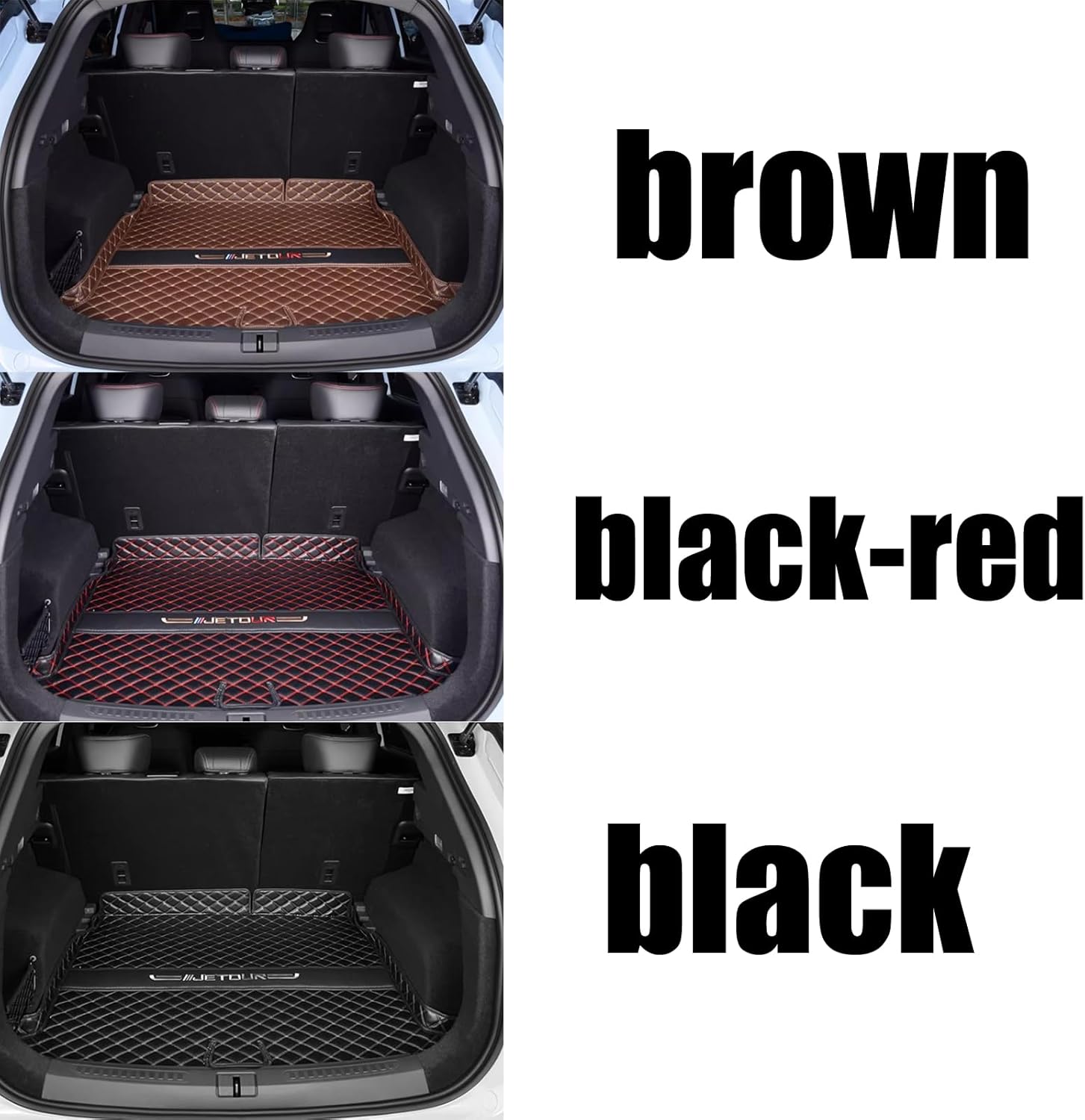 Trunk Liner Cargo Mat for Jetour Dashing 2023 2024 2025 - All-Weather Floor Mats - Auto Accessories TPE TPO - Easy to Clean (Black)