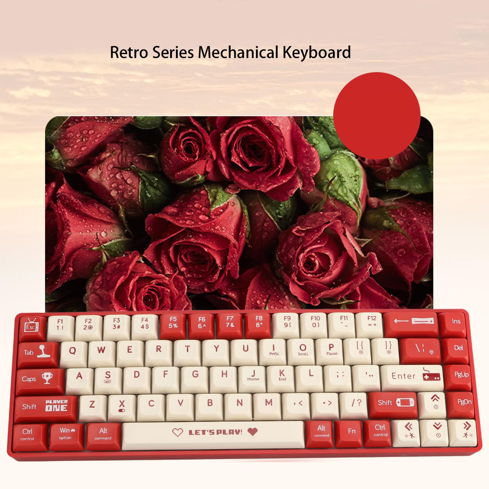 Amazon | 有線キーボード、68キーホットスワップ可能なレッドスイッチ