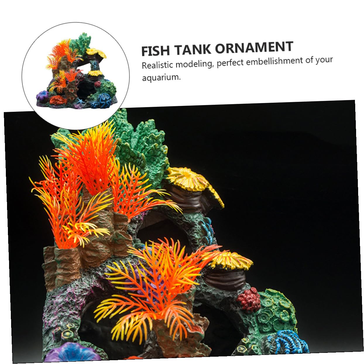 ERINGOGO Décor Corail Résine pour Aquarium Paysage Poisson Abri Décoratif Couleur Aléatoire