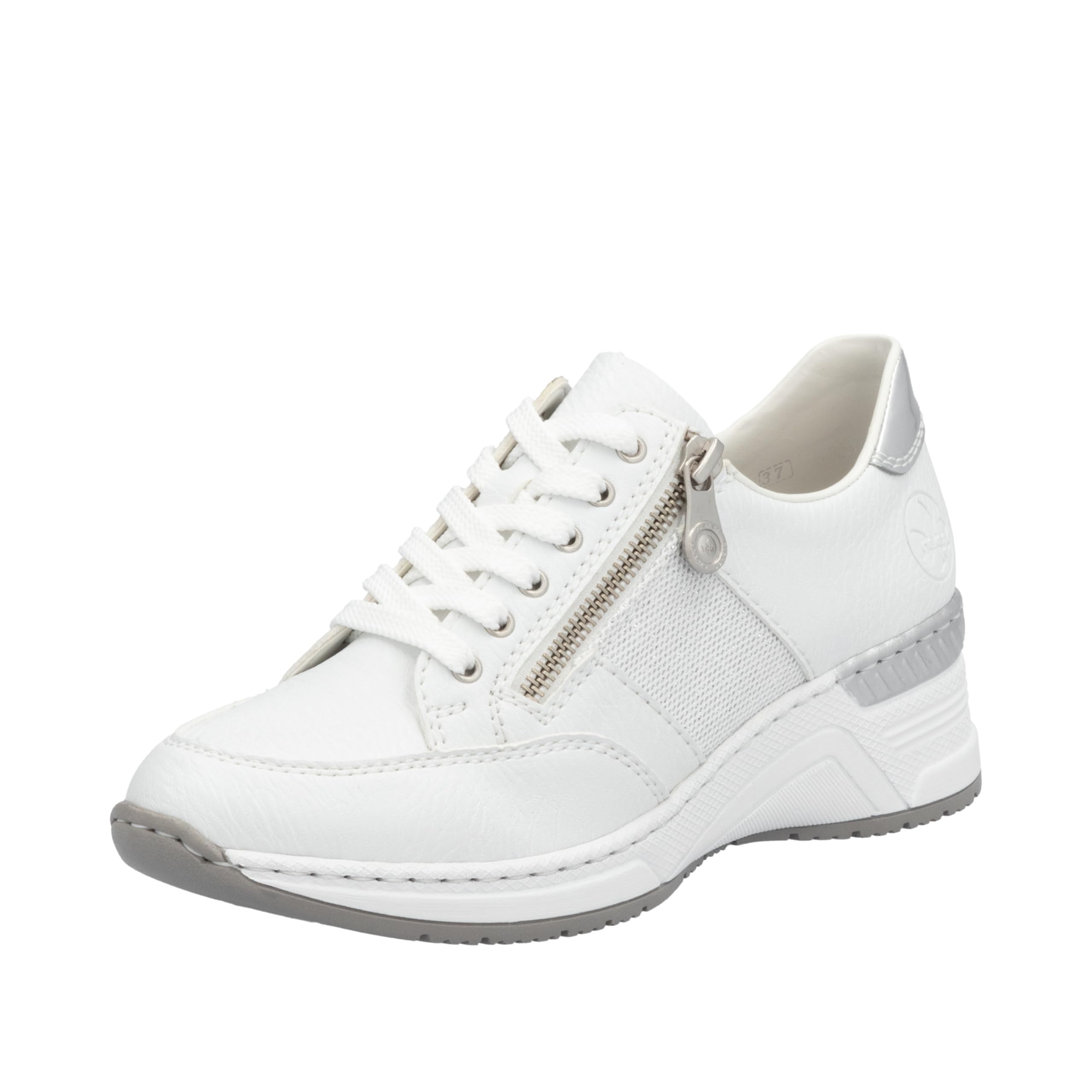 Rieker Women's White/Silver (Ss26) Corbridge Trainers Colour: : Size 6.5