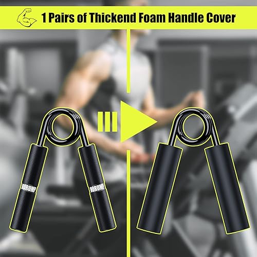 Miniatura 5 de HORUMP Entrenador de fuerza de agarre de 100 libras, fortalecedor de agarre de mano de metal, fortalecedor de antebrazo, agarre de mano