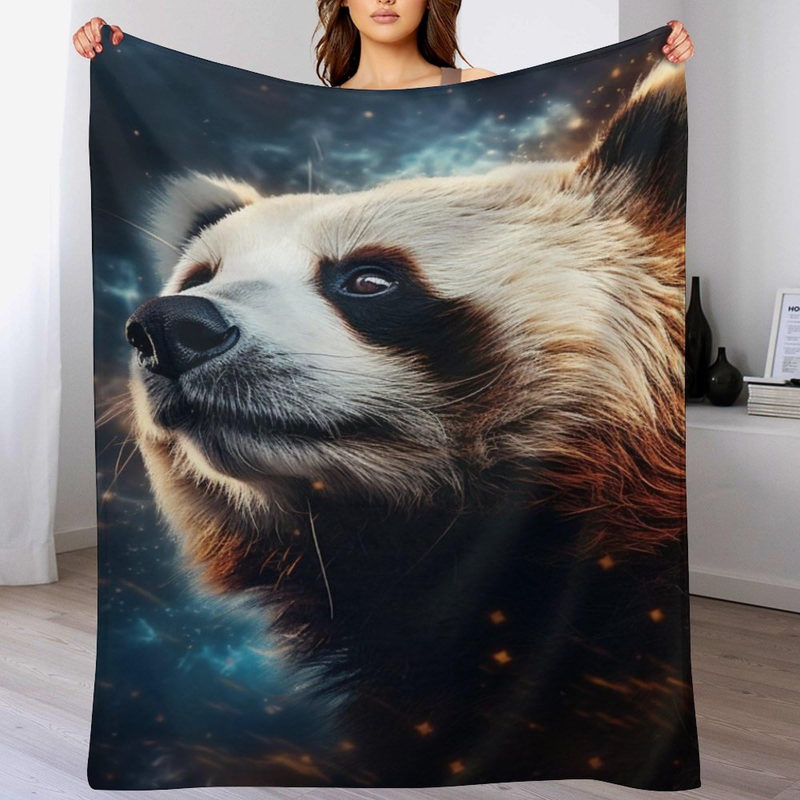 Couverture polaire ours plaid flannel doux 130x180 pour canapé