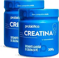 Kit 2x Creatina 100% Pura - Monohidratada, Marca Probioticaa 300g Cada - Total 600g