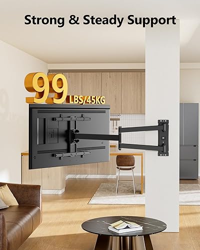 Miniatura 2 de FORGING MOUNT Soporte de pared de TV de brazo largo para TV de 27-70 pulgadas, soporte de pared de movimiento completo con brazo articulado