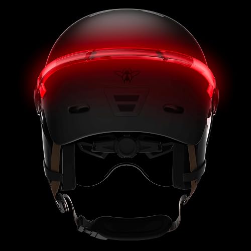 CASR Glow Casque Vélo & Trottinette, LED - Adulte Homme & Femme - Gris, M - 6