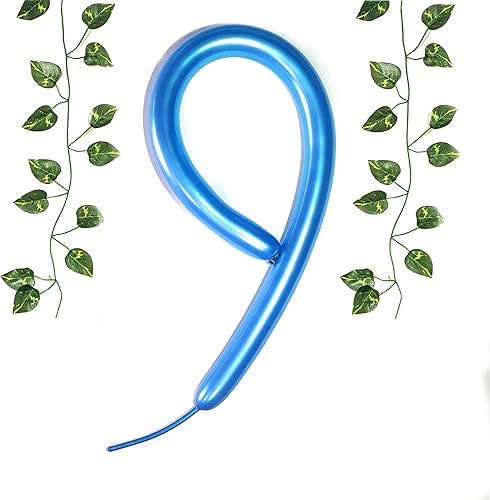 Miniatura 7 de Kit de 100 globos largos de 260 globos largos con bomba, globo giratorio de látex metálico brillante para animales de globo, globos mágicos para