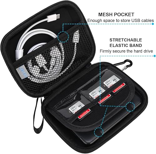 Miniatura 3 de Lacdo Estuche de transporte para disco duro Western Digital WD ElementsWD My PassportMy Passport Ultra Disco duro externo portátil HDD 1TB 2TB 4TB