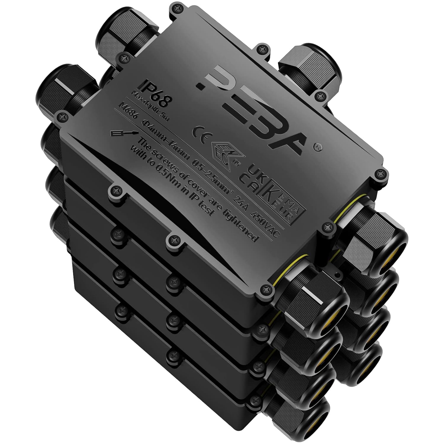 Exclusive Discount 50% Price Waterproof Junction Box IP68 5-way Outdoor Cable Square Electrical Connector Boxes with Terminal External Sleeve Coupler for 4mm-14mm Diameter Cable,4 packs Best Deal Waterproof Junction Box IP68 5-way Outdoor Cable Square Electrical Connector Boxes with Terminal External Sleeve Coupler for 4mm-14mm Diameter Cable,4 packs