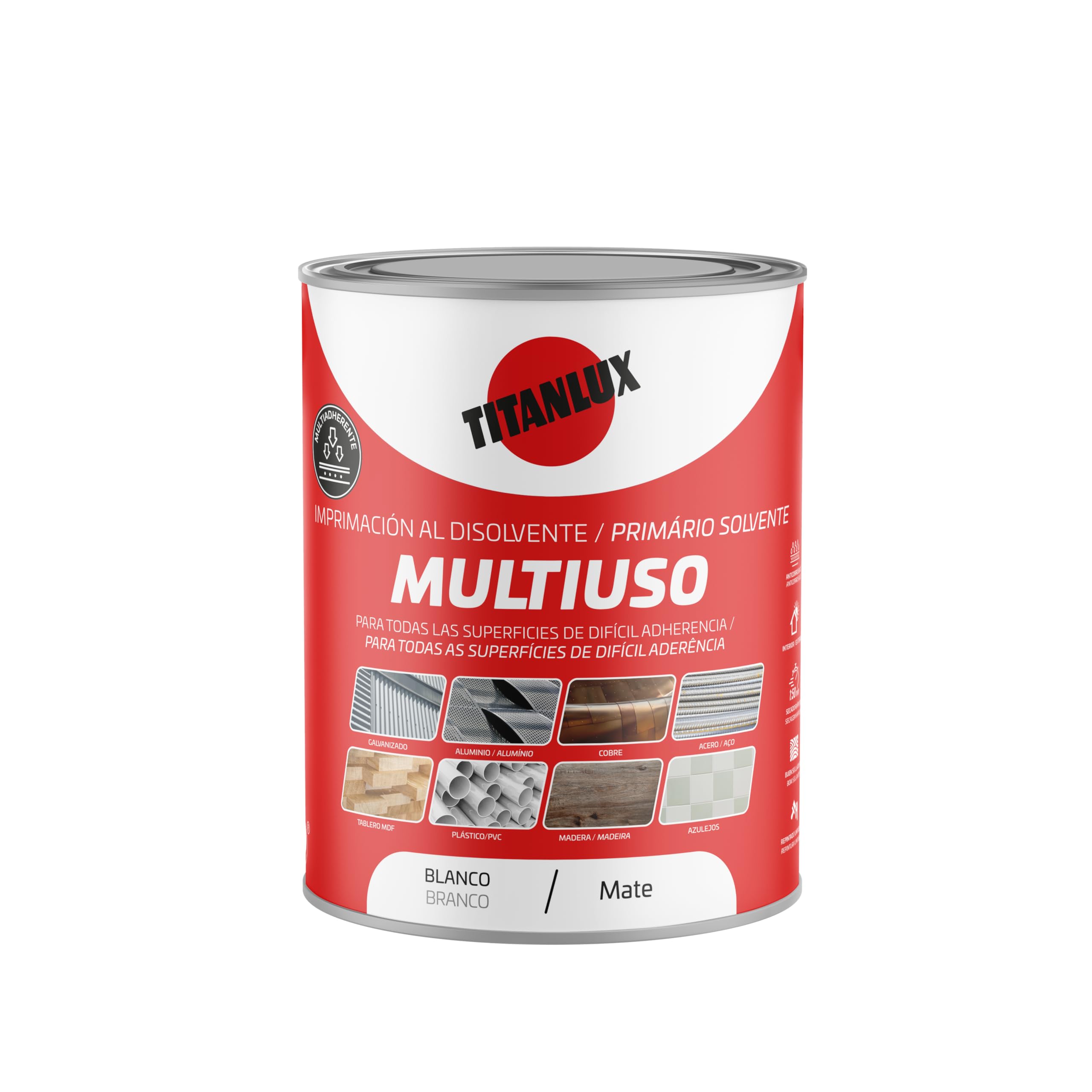 TITANLUX Imprimación Multiuso al Disolvente Blanco 0,75L