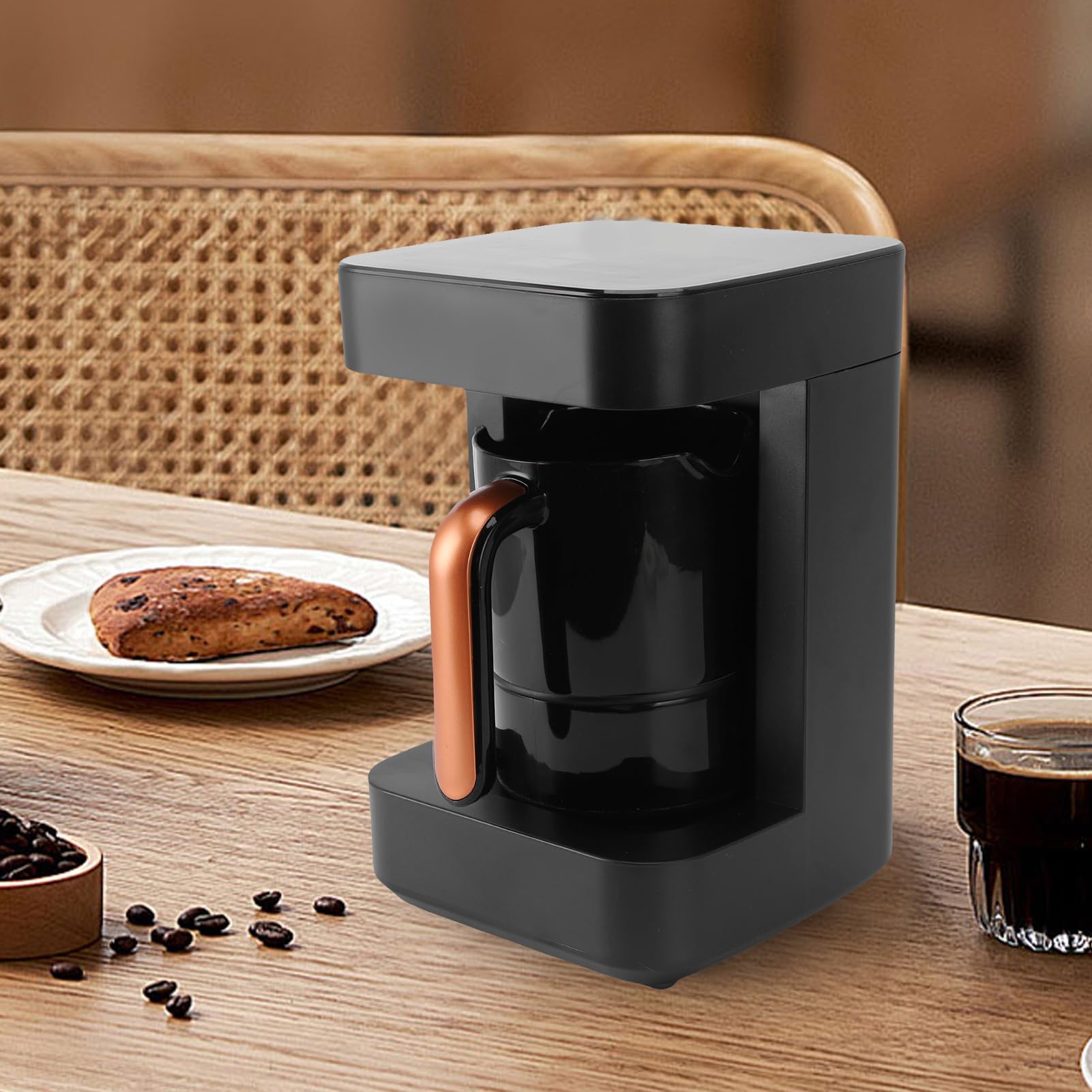 Macchina per caffè Turco Diverse modalità di Riscaldamento Montalatte Touchscreen LCD Portatile per il Controllo della Temperatura del Sapore Coerente per gli Amanti del caffè (Spina europea)