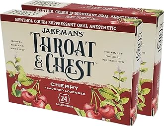 Jakemans Throat and Chest Lozenges - Cherry - 24 Pack (Pack of 2)