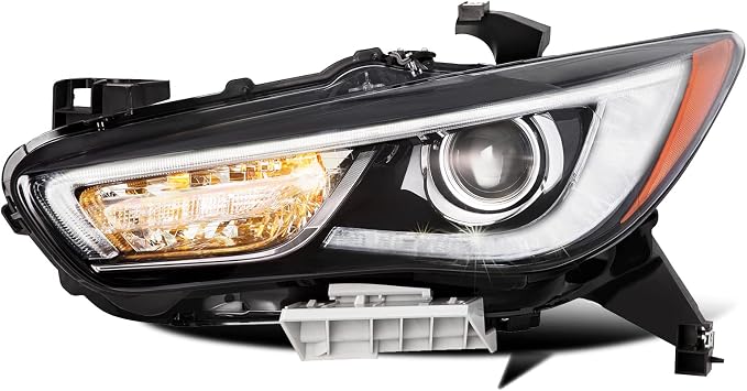 HID / Xenon Headlight Assembly Ballast متضمن مناسب لعام 2016 2017 2018 Infiniti QX60 w / LED DRL Projector Headlamp w / o AFS