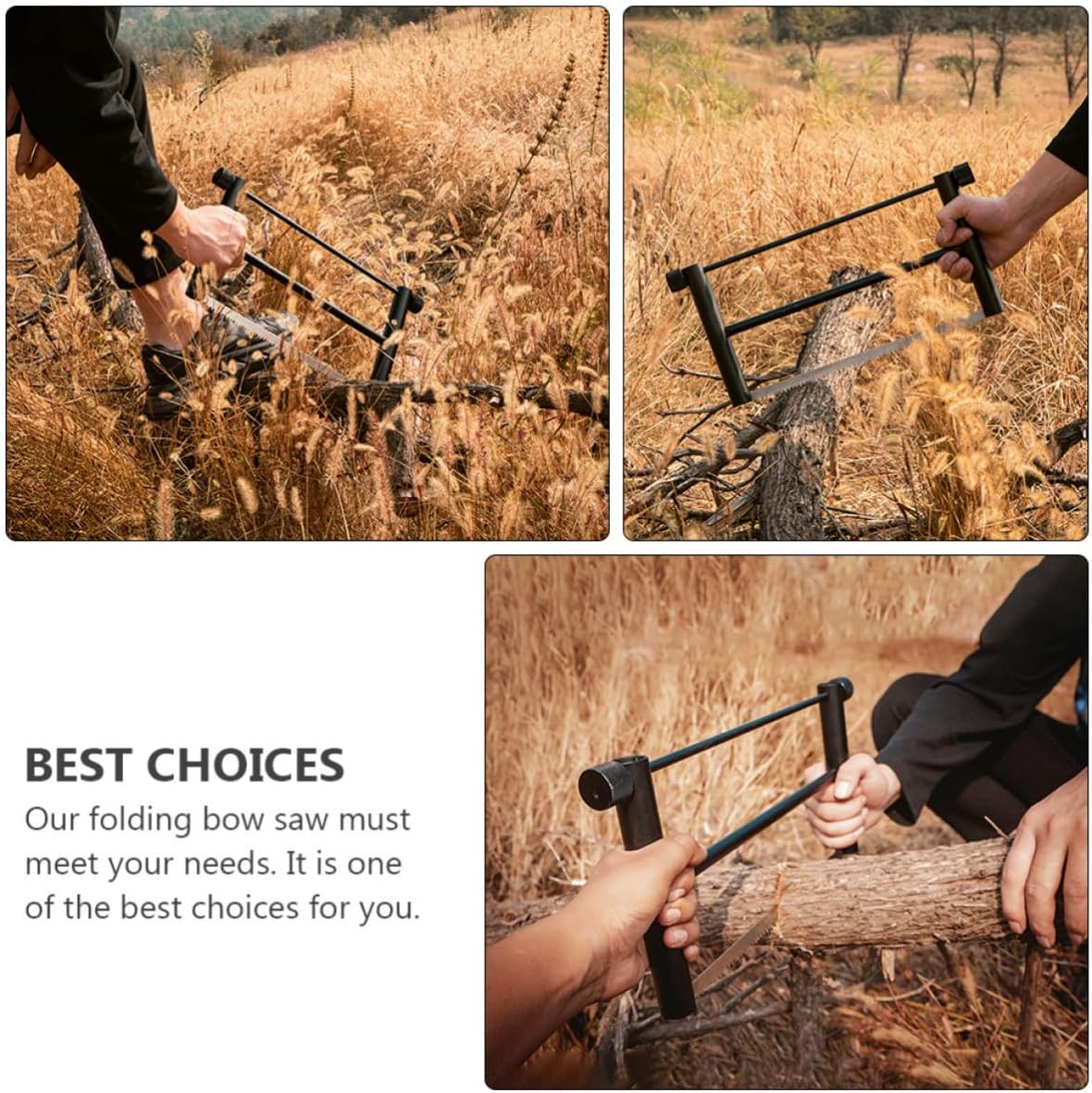NOLITOY Portable Folding Saw Aluminum Alloy Material for Camping and Outdoor Activity Detachable and Rugged Sturdy Design, for Wood Cutting Family and Friends