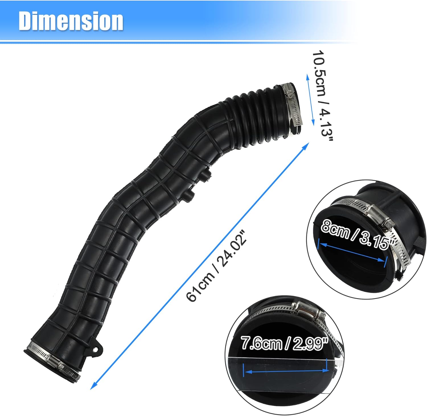 X AUTOHAUX Air Intake Inlet Outlet Duct Hose Clamps for Ford for Ranger 1998 1999 2000 2001 2002 2003 1L5Z-9B659-BA Air Intake Hose Tube