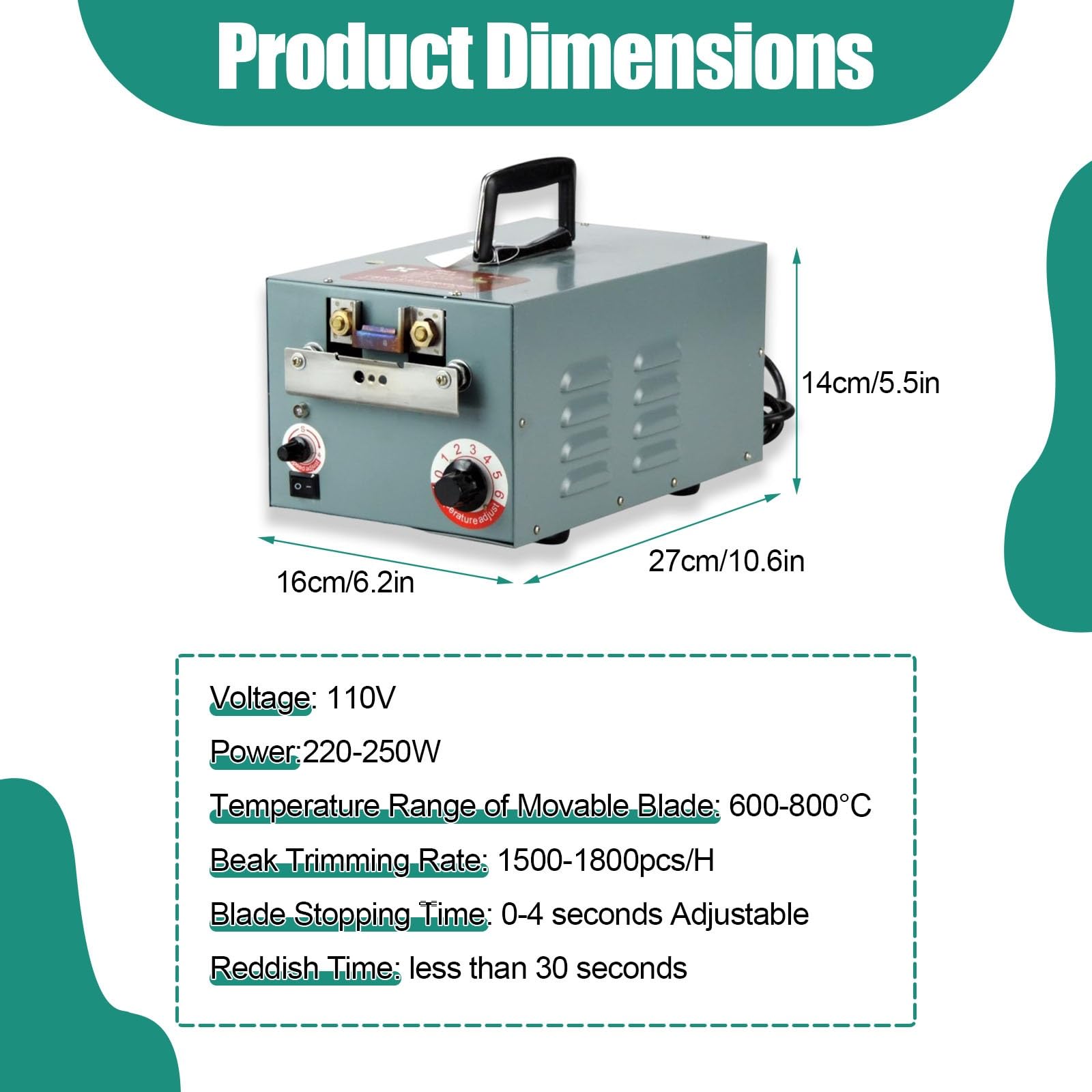 Equipo De Despicado De Aves, Máquina Automática De Corte De Pico 220v, Cortador Eléctrico Con Regulación De Temperatura Y Alta Eficiencia