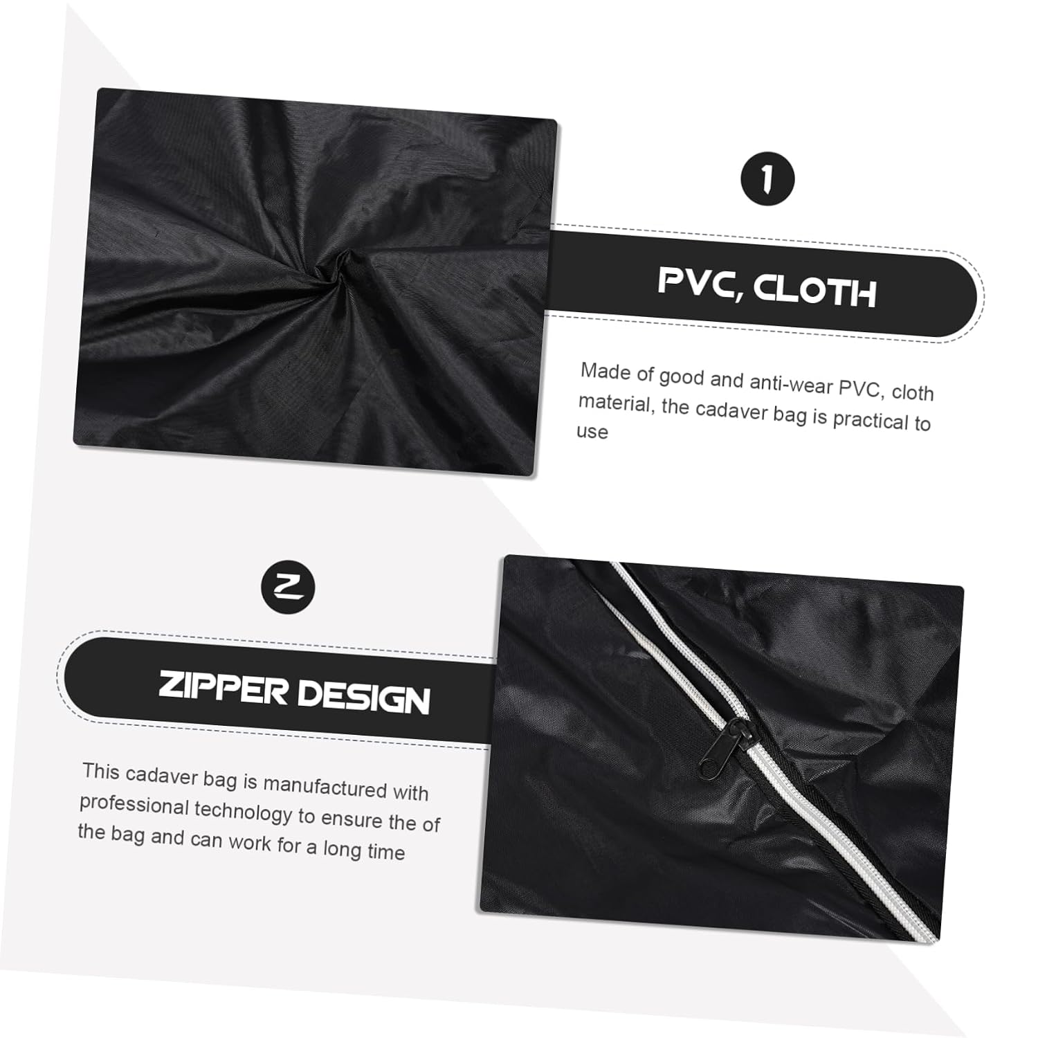 Cadaver Storage Bag Anti-Leakage Body Carrier for Funeral and Hospital Use Portable Design with Zipper for Safe Transport of Decomposing Remains Fluid Containment