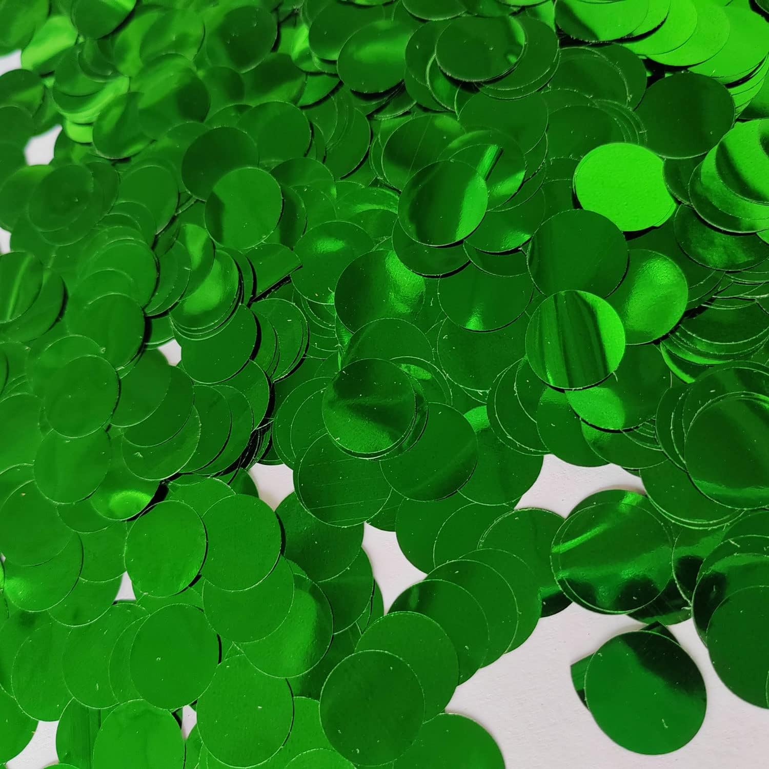 Green Confetti 0.6 inch,Round Green Foil Confetti,Shiny