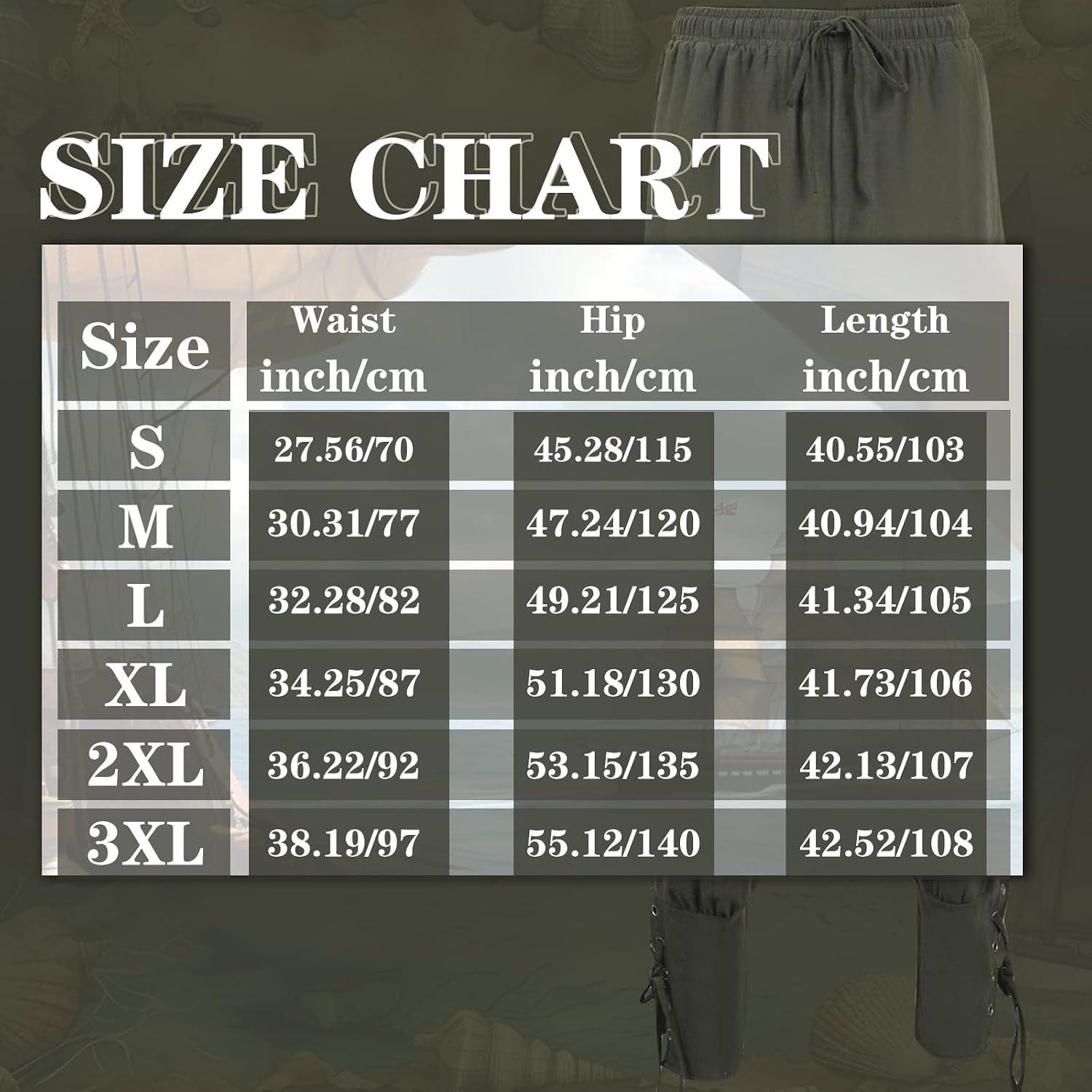 Mens Spring Summer Autumn Ankle Banded Pants Medieval Viking Navigator Trousers Renaissance Pants