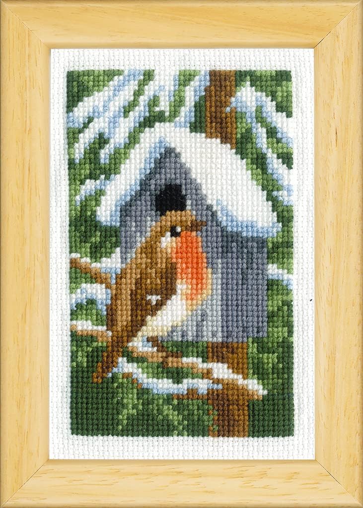 Vervaco Counted Cross Stitch Robins in, Multicoloured