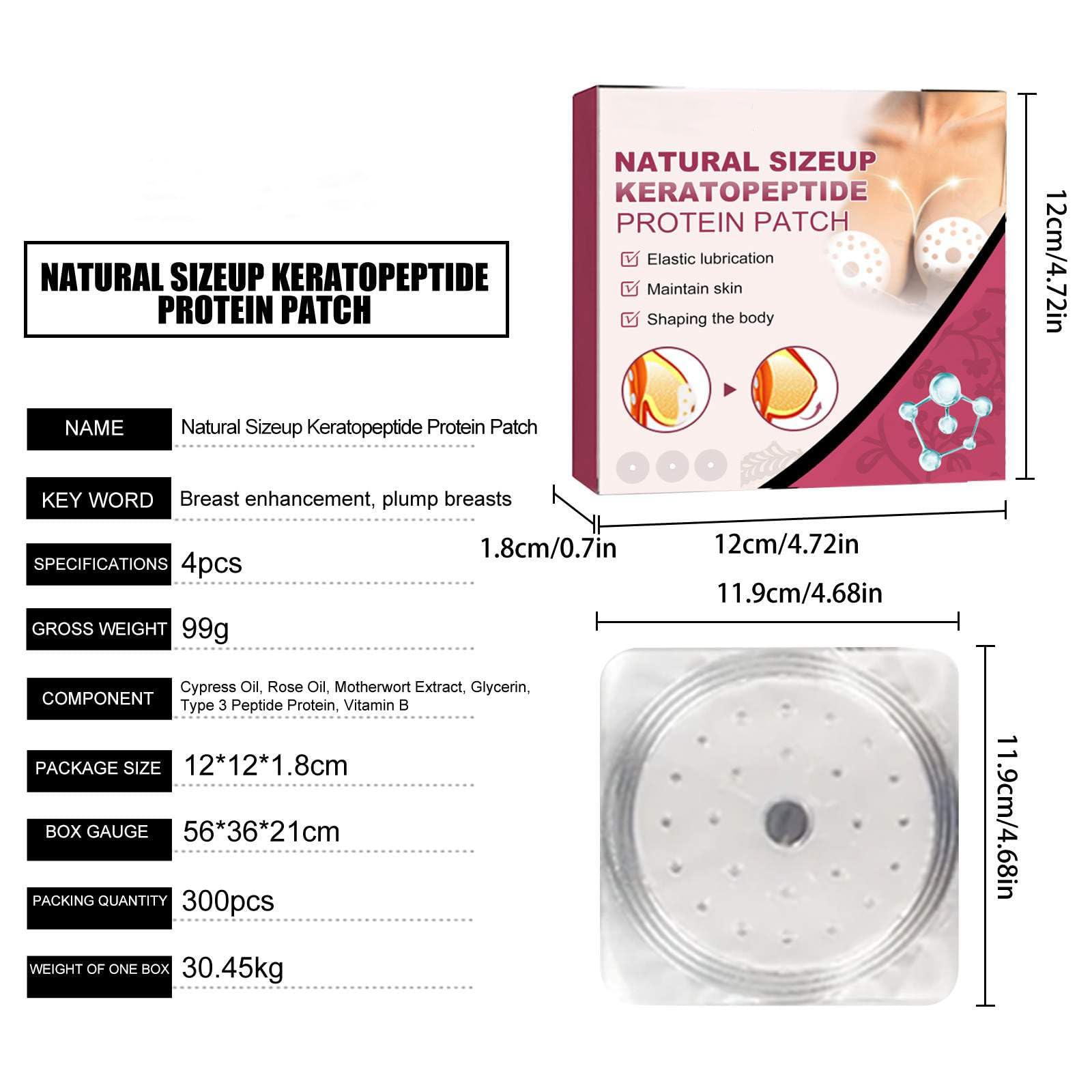 Cuscinetti per l'ingrandimento del seno, prodotti naturali per l'ingrandimento del seno, per seno flaccido, push-up, seni proteici cheratina peptide, tonificanti e sollevanti (set da 2)