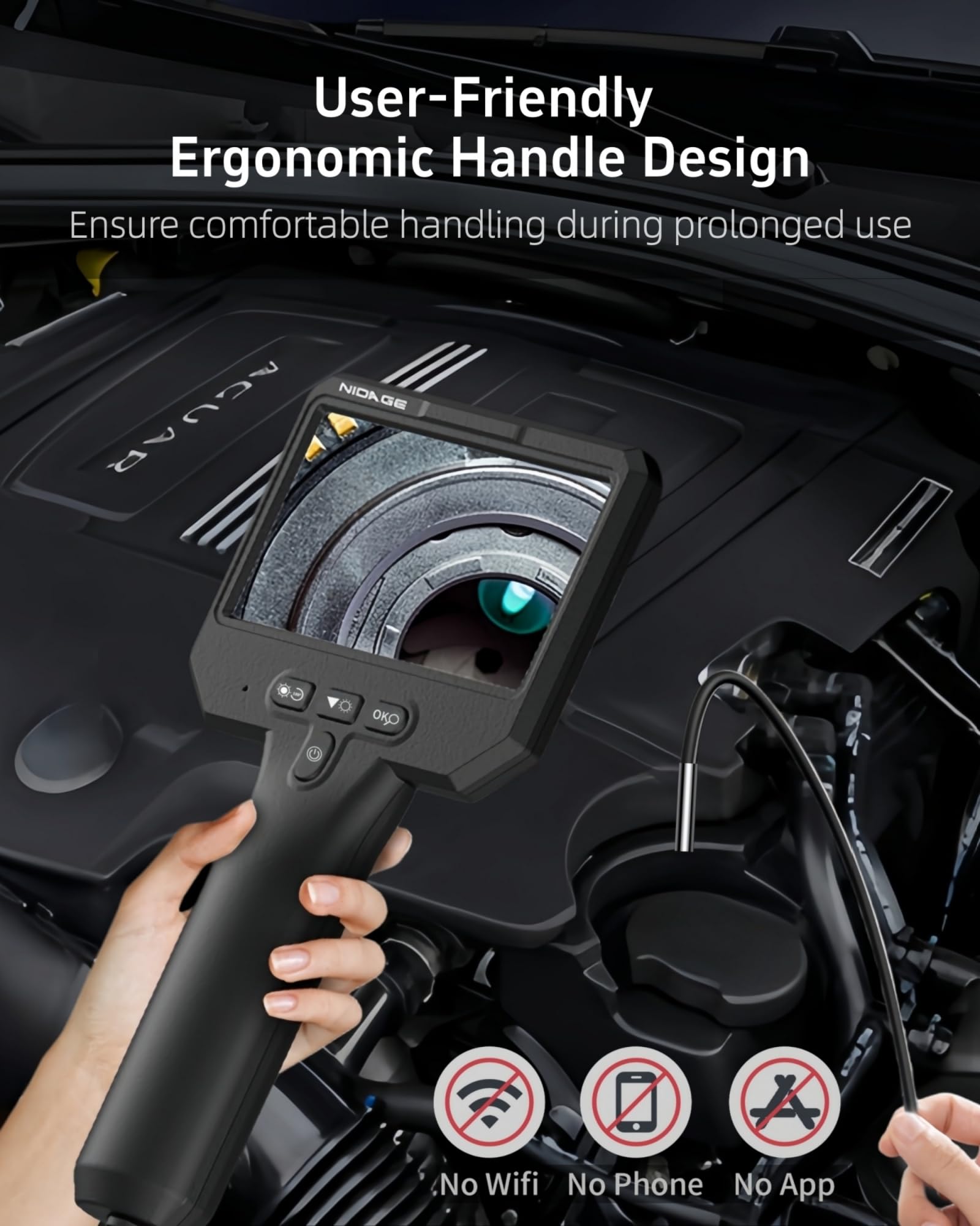 3.9mm Endoscope Camera with Light, 1920P HD Borescope Inspection Cam — Amazon image 5
