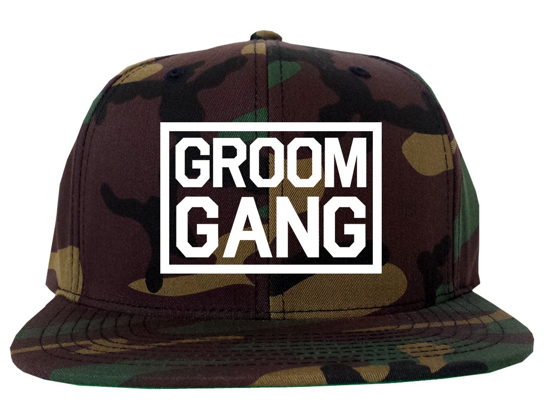Kings Of NY Groom Gang Bachelor Party Camo Camouflage Snapback Hat Cap Green
