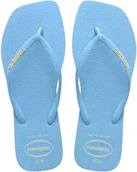 Chinelo Havaianas Slim Square Logo Pop Up Ponta Quadrada Feminina