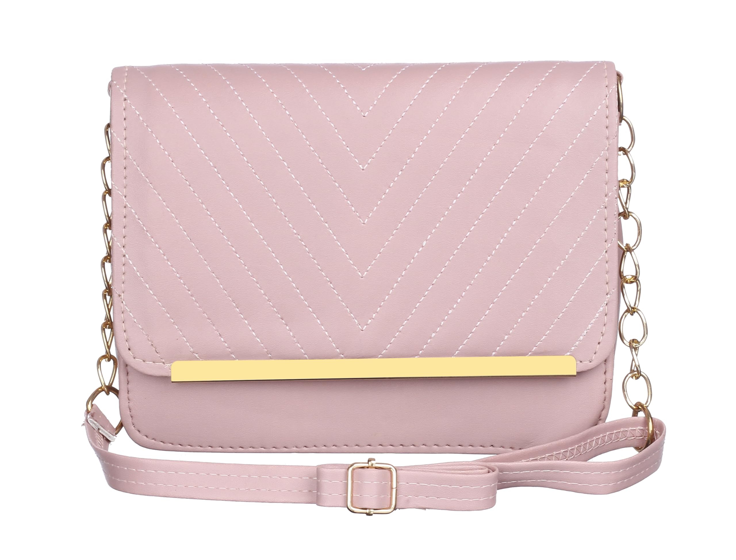 LL LEATHER LAND DESIGNER BAGS "V" Stitch Box Chain Womens Sling Bag For Party, Casual Etc,. (Baby Pink) (B0CKFZB56G) Amazon Price History, Amazon Price Tracker