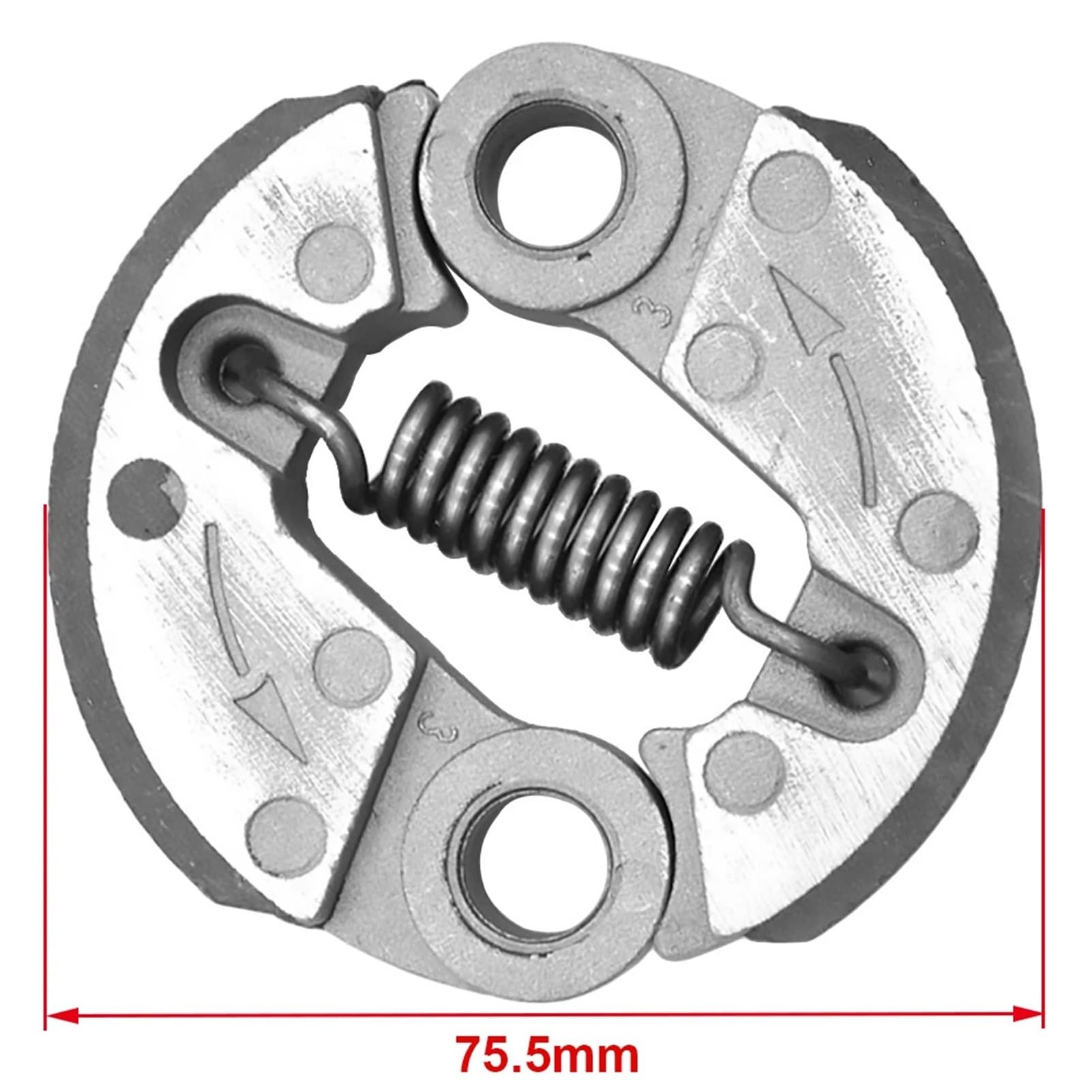 Frizione in alluminio da 75,5 mm for Emark 4191153AR Oleo Mac Sparta 36 37 38 42 43 44 Efco EF3600 EF3700 EF3800 Decespugliatore Strimmer