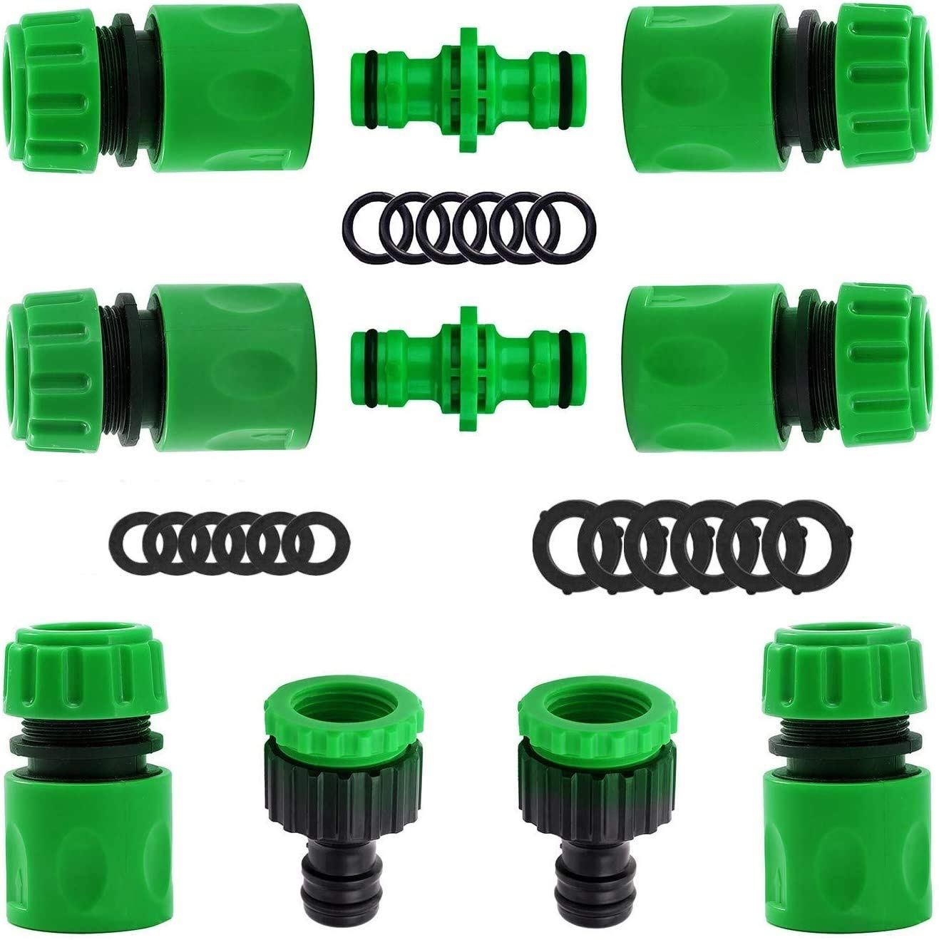 Buy ECHG 10 Pack Plastic Garden Hose Fitting Set, Include Hose End