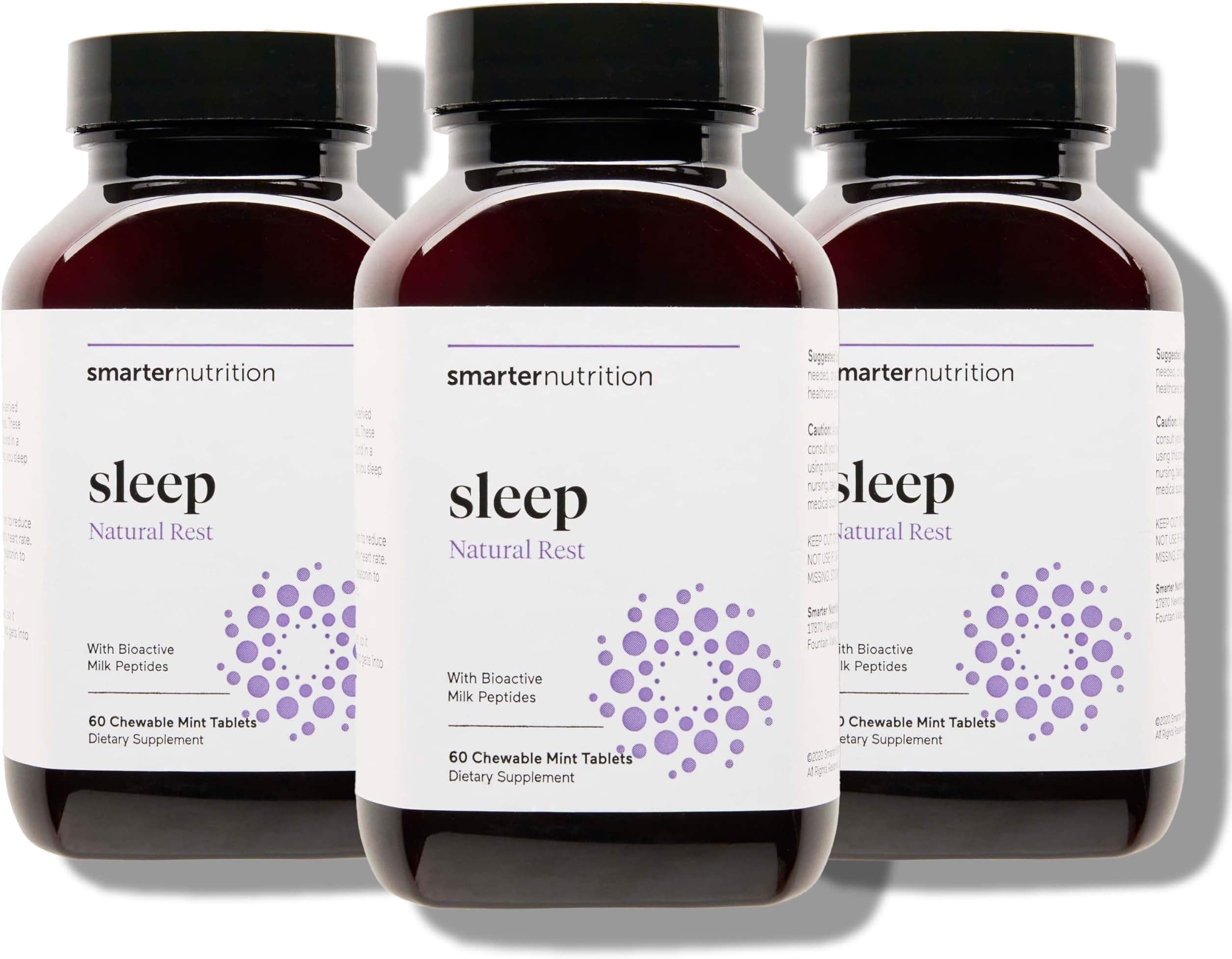SMARTERNUTRITION Smarter Sleep Melatonin Dissolvable Tablets 4.5mg + Natural Clinically Proven Lactium® for Sleep & Stress Support - Mint Flavor Melatonin Tablets - Non-GMO-180 Count[90-Day Supply]