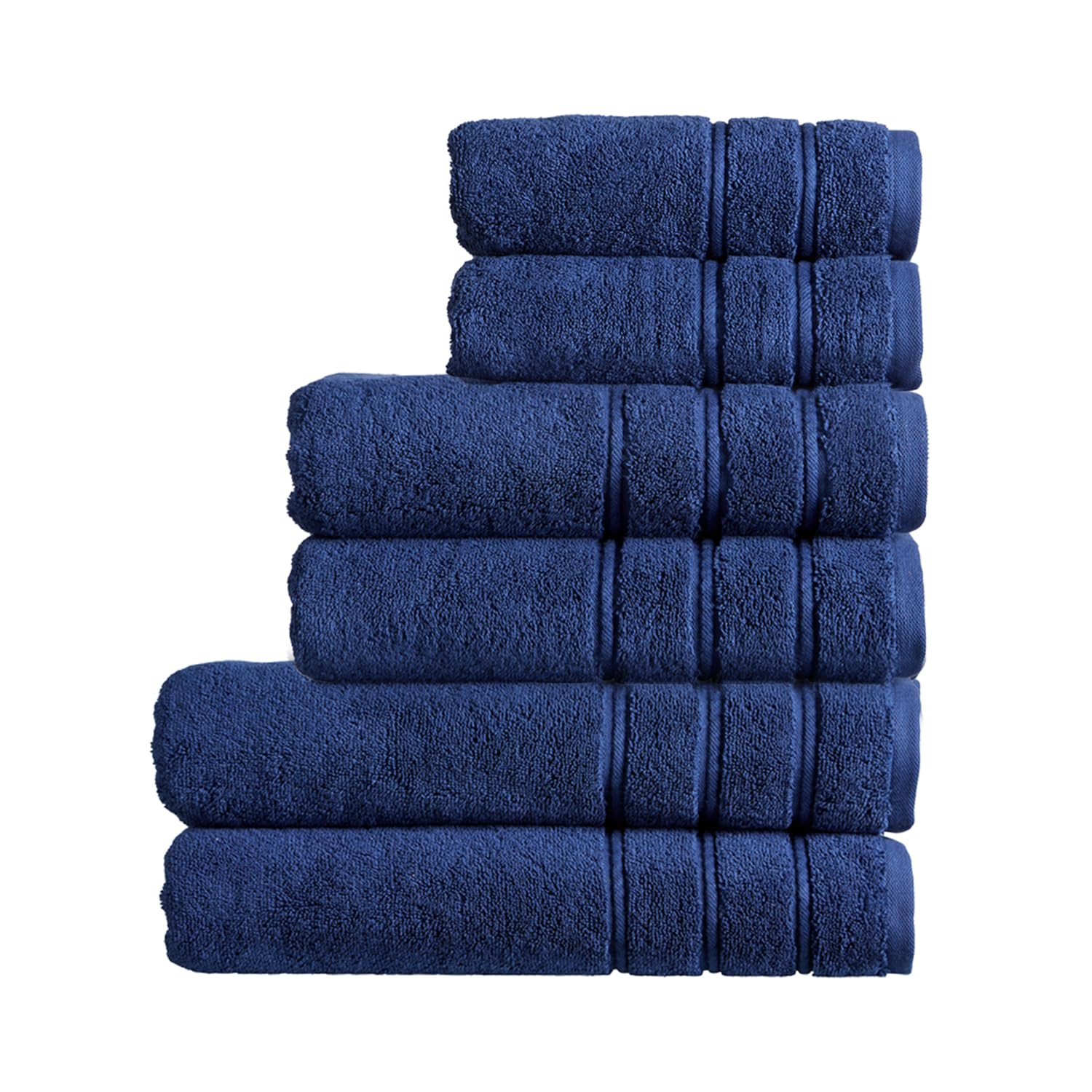 Christy Antalya Family Towel Set | 6 Piece | 100% Turkish Cotton | 600GSM | Soft Plush Luxury Towel Set | 2 Bath Sheets 2 Bath Towels 2 Hand Towels | Quick Dry | Denim Blue โ image 1