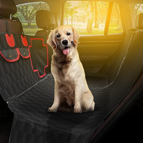 Miniatura 3 de DNA Motoring Funda de asiento de coche para perro, funda para asiento trasero para mascotas, 100% impermeable, a prueba de arañazos, antideslizante,