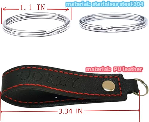 Miniatura 5 de UOKEY Funda de silicona para llavero compatible con Cadillac Escalade 2015-2019, Escalade ESV. Número de pieza HYQ2AB  HYQ2EB (6 botones)