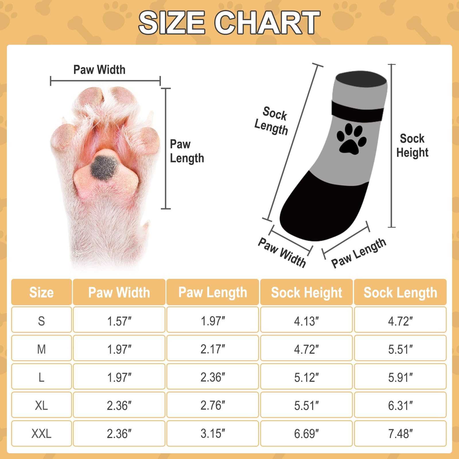 KOOLTAIL Anti Slip Dog Socks - Outdoor Dog Boots Waterproof Dog Shoes Paw Protector with Strap Traction Control for Hardwood Floors - Image 2
